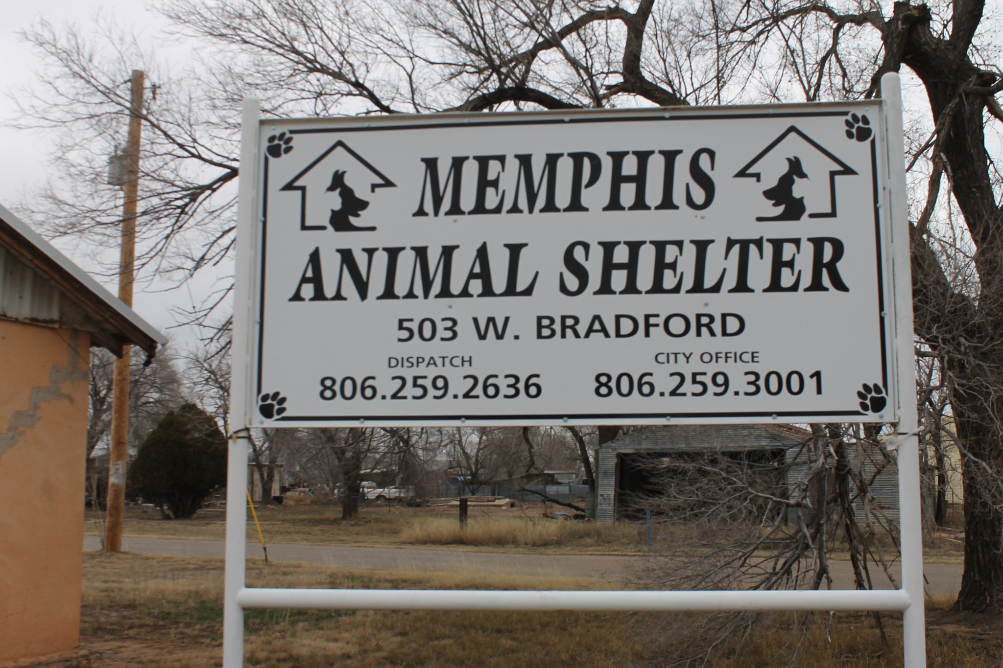 animal shelter sign